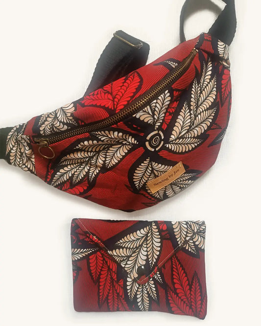 Pack kimia Sac Banane wax & Pochette wax - sac banane en wax kimia - pochette en wax kimia