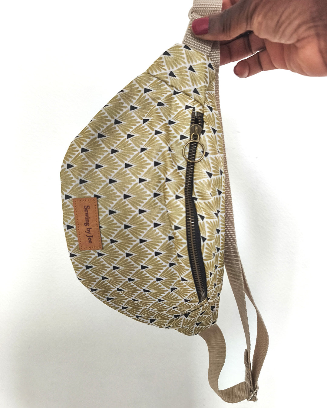 sac banane wax enfant mini lila beige