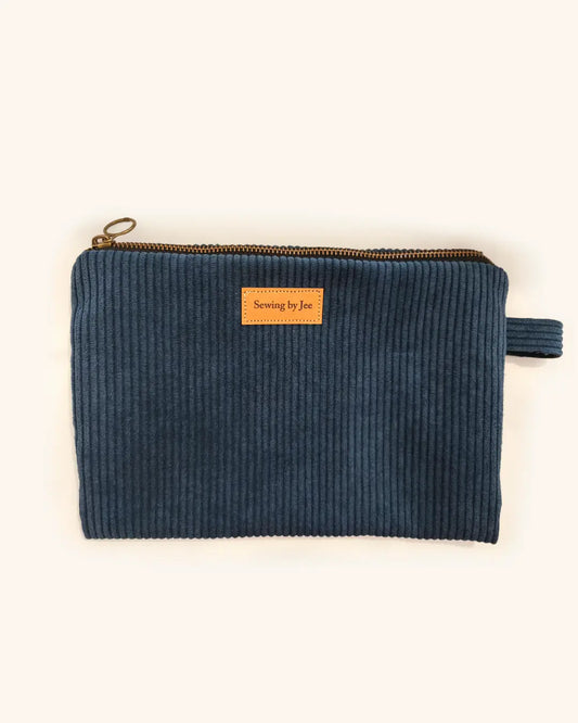 trousse en velours côtelé azura Sewing by Jee - trousse velours côtelé - trousse velours - 