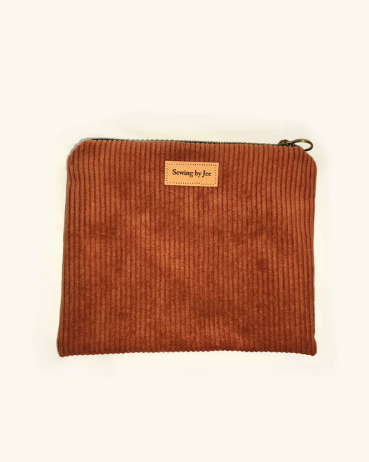 trousse en velours côtelé papaya Sewing by Jee - trousse velours côtelé - trousse velours - 