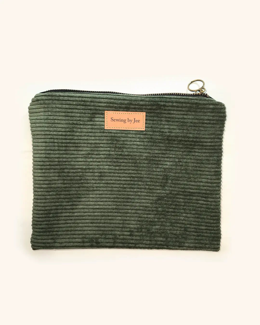 trousse velours côtelé - trousse en velours côtelé vert Sewing by Jee - trousse velours 